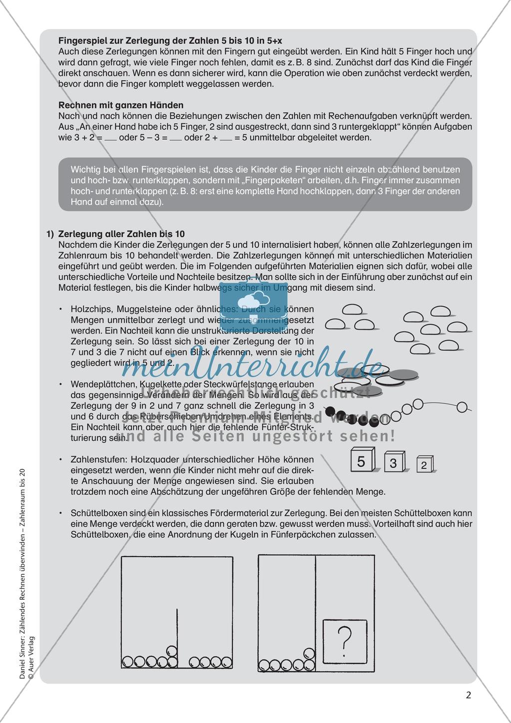 Ablösung des zählenden Rechnens: Zahlzerlegung Preview 4