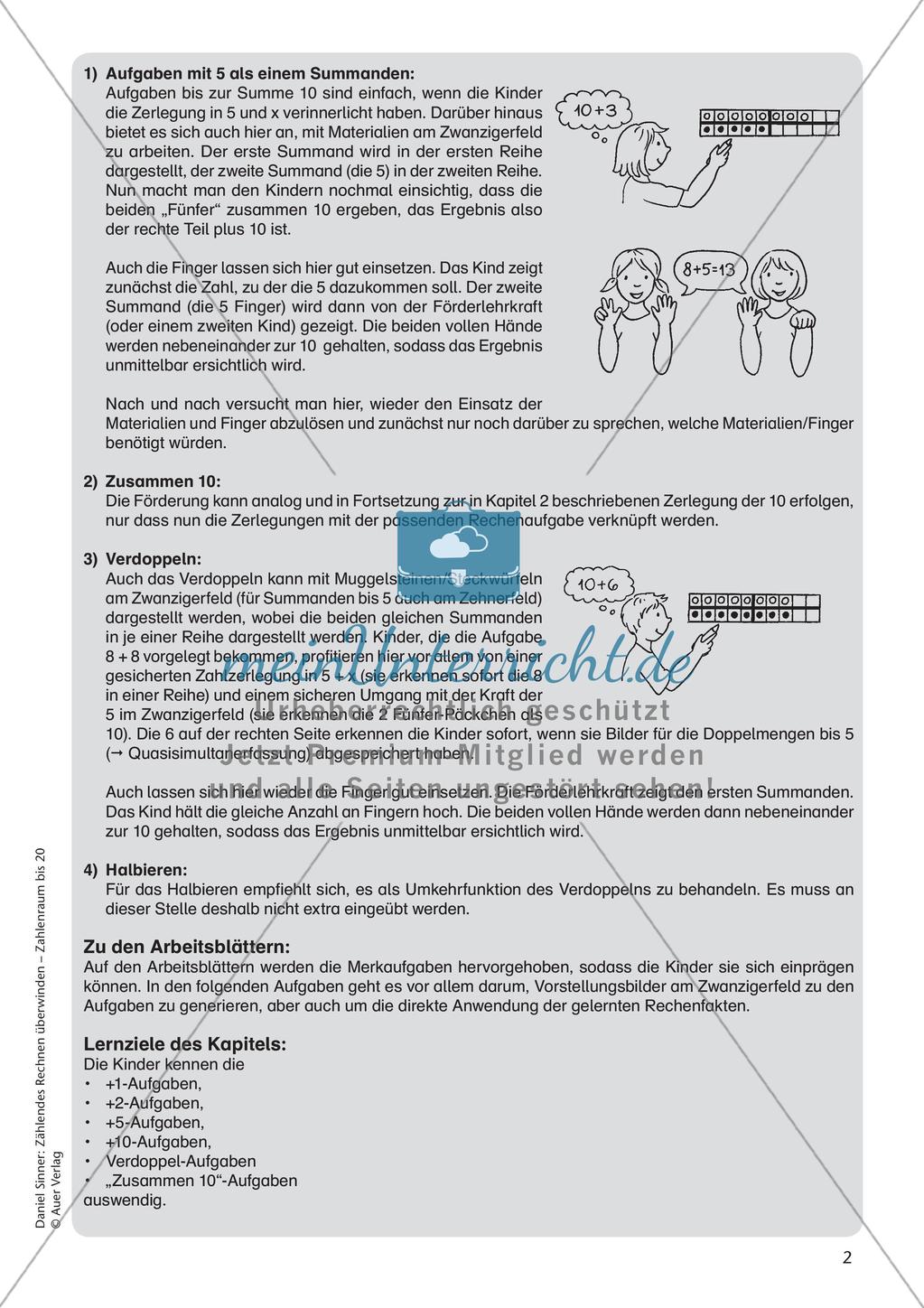 Ablösung des zählenden Rechnens: Merkaufgaben Preview 4