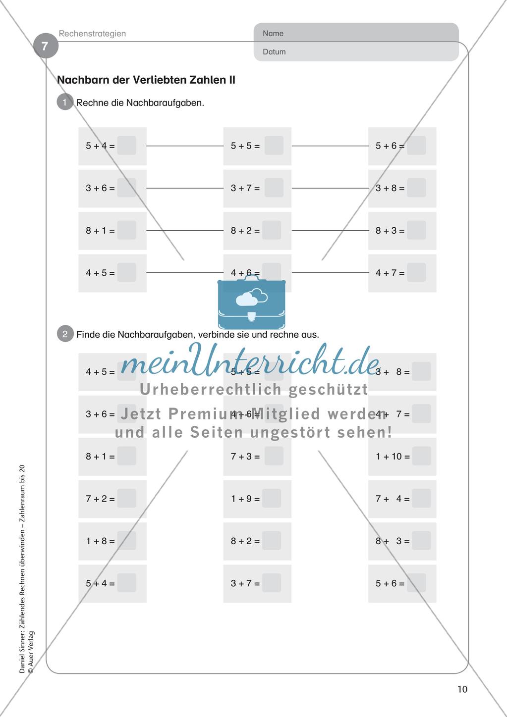 Ablösung des zählenden Rechnens: Rechenstrategien Preview 12