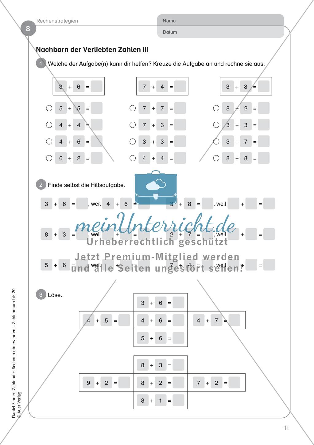 Ablösung des zählenden Rechnens: Rechenstrategien Preview 13