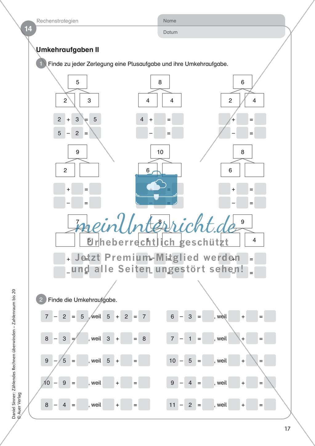 Ablösung des zählenden Rechnens: Rechenstrategien Preview 19