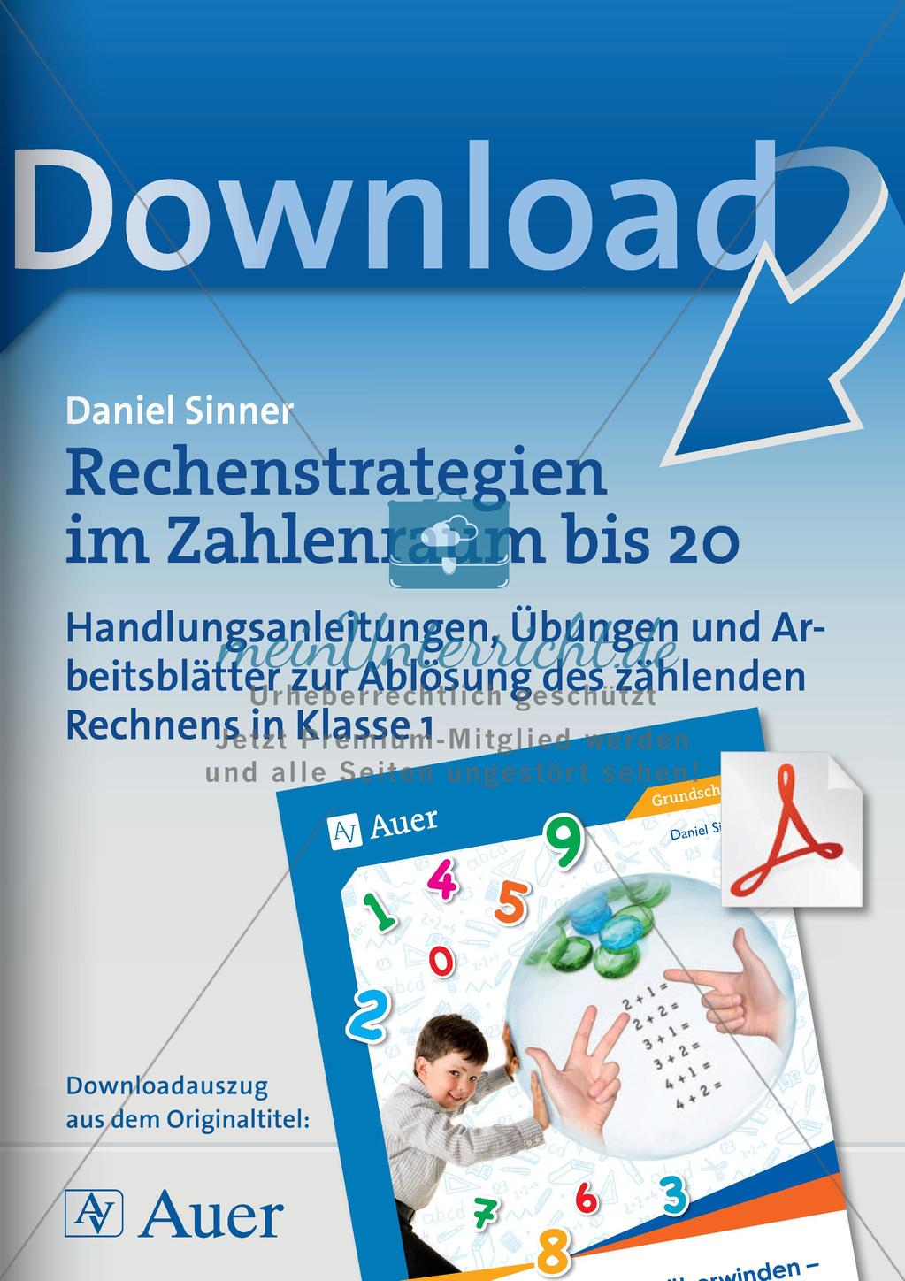 Ablösung des zählenden Rechnens: Rechenstrategien Preview 1