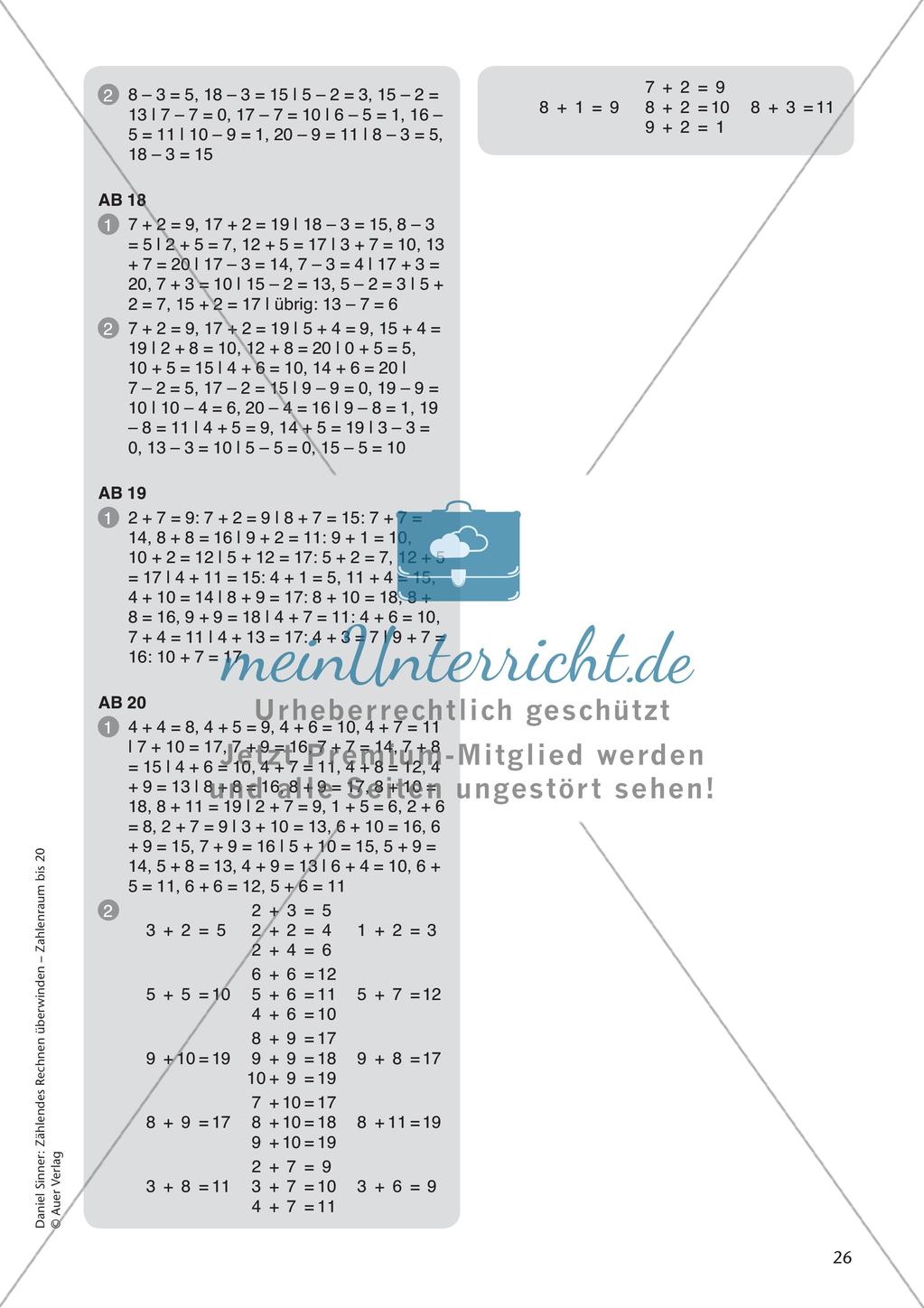 Ablösung des zählenden Rechnens: Rechenstrategien Preview 28