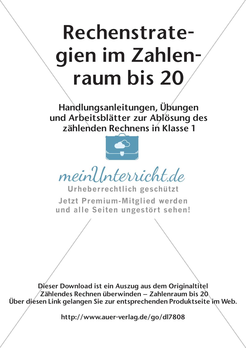 Ablösung des zählenden Rechnens: Rechenstrategien Preview 2