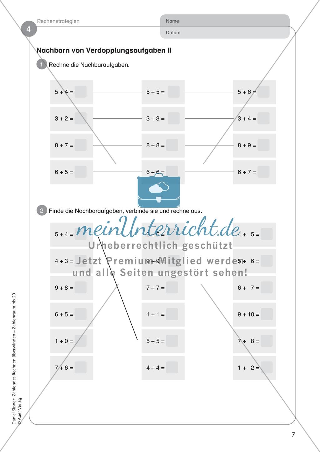 Ablösung des zählenden Rechnens: Rechenstrategien Preview 9