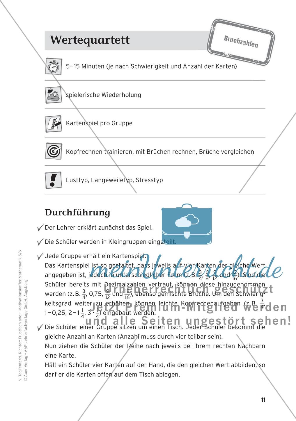 Motivierende Übungen: Bruchzahlen Preview 13