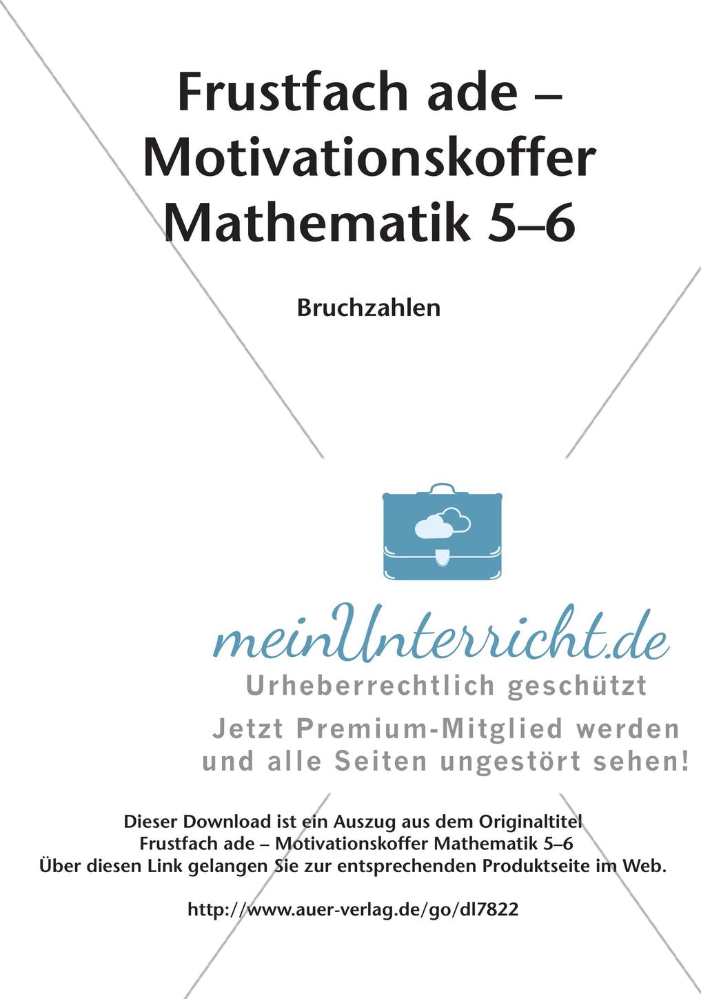 Motivierende Übungen: Bruchzahlen Preview 2