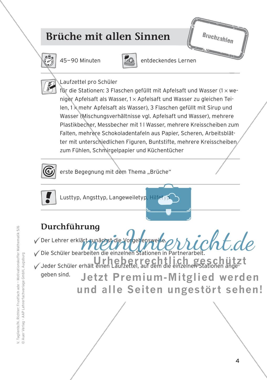 Motivierende Übungen: Bruchzahlen Preview 6