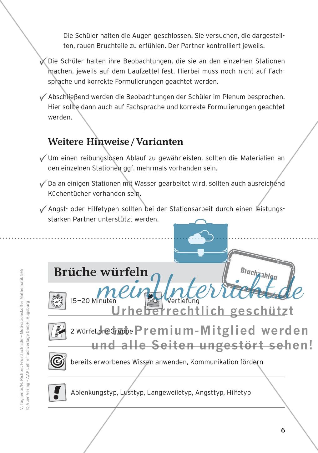 Motivierende Übungen: Bruchzahlen Preview 8