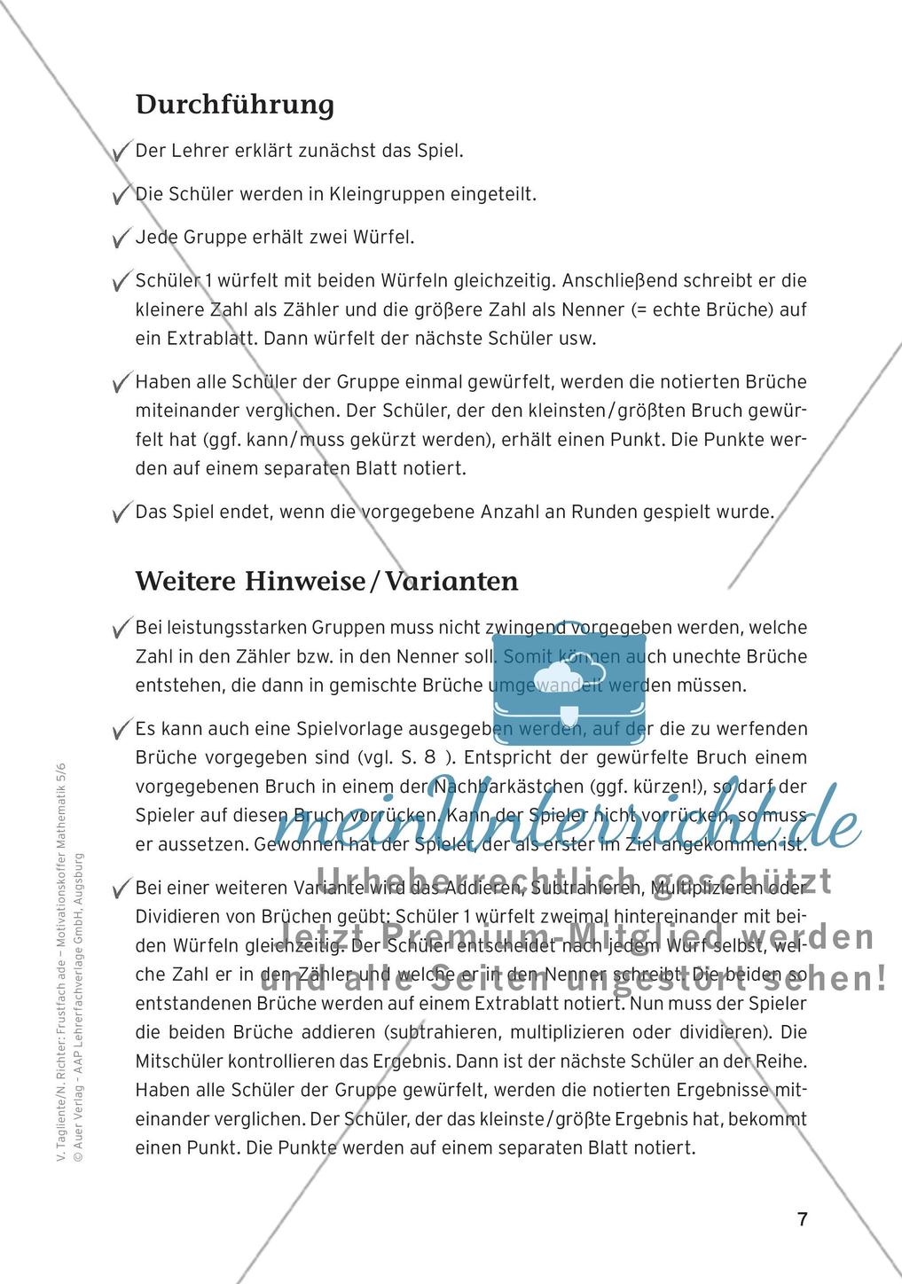 Motivierende Übungen: Bruchzahlen Preview 9