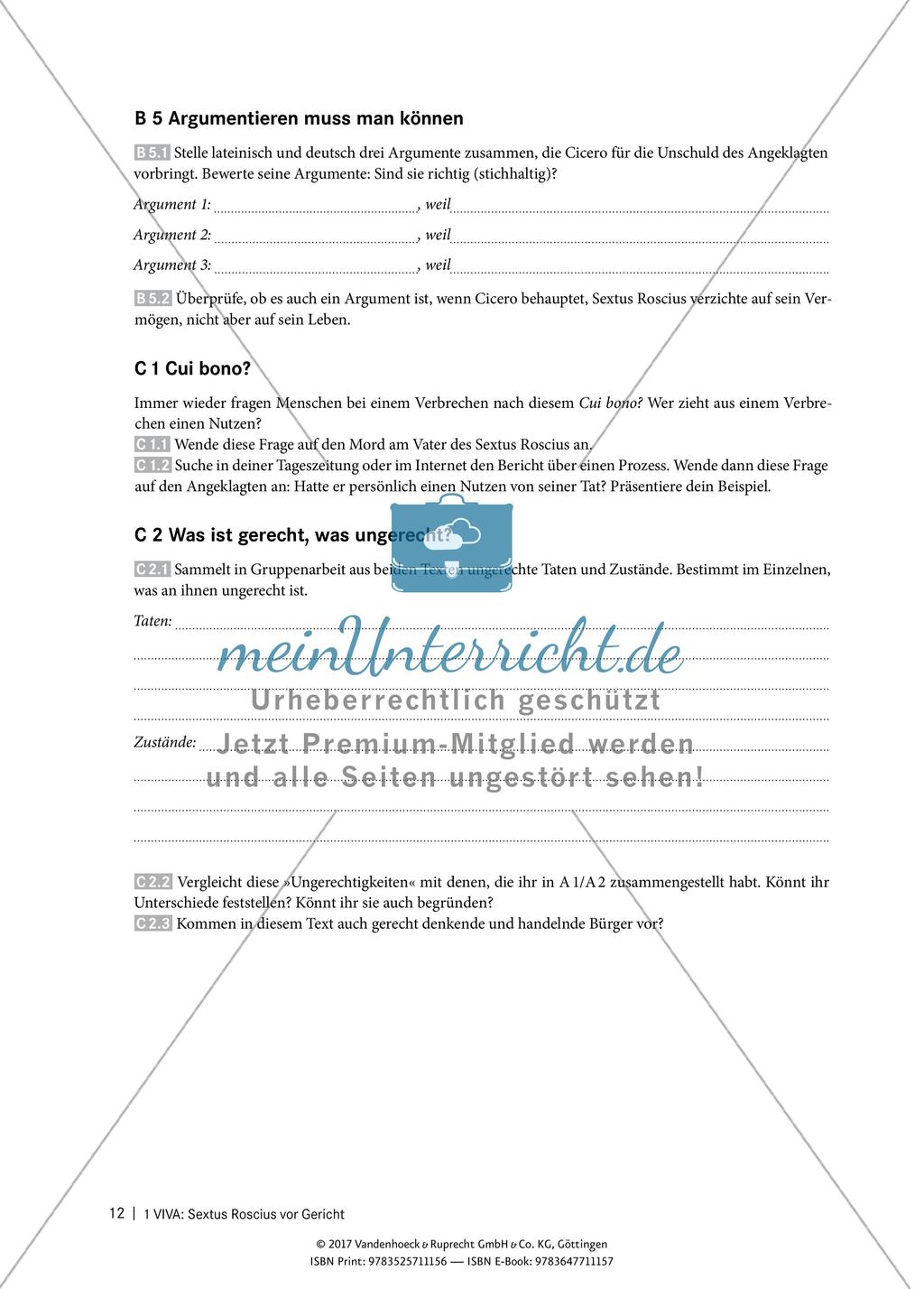 Interpretieren von Texten - VIVA: Sextus Roscius vor Gericht Preview 5