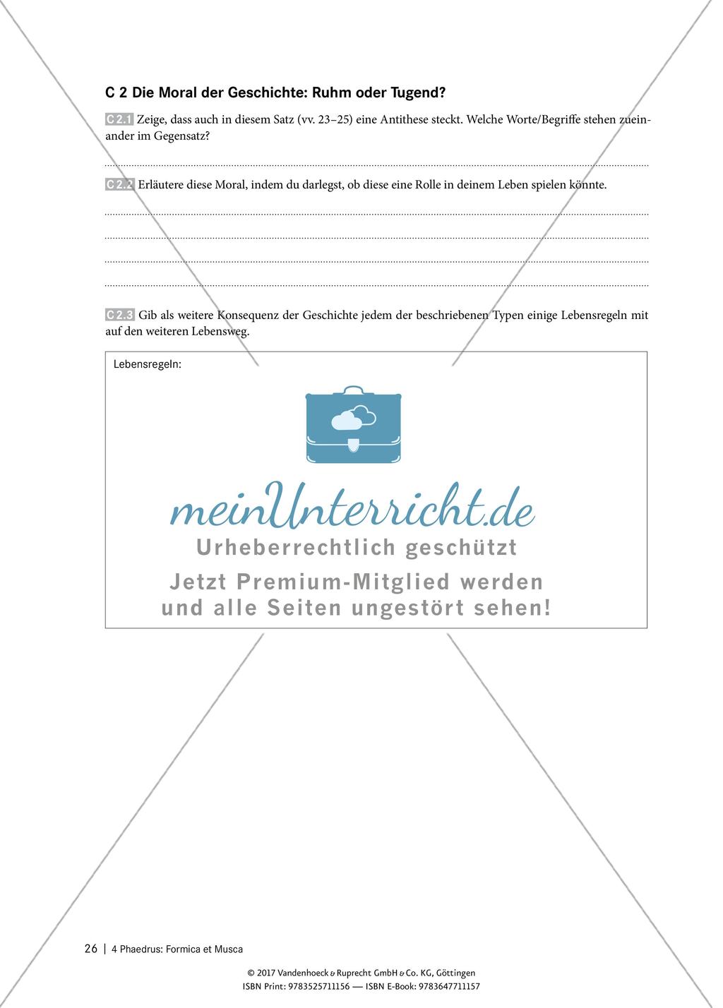 Interpretieren von Texten – Phaedrus: Formica et Musca Preview 4