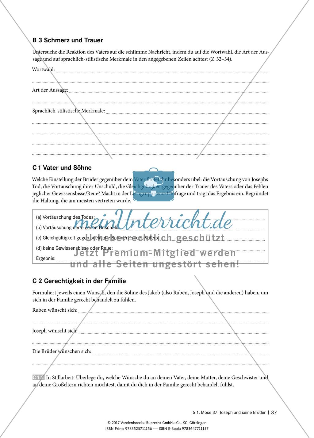 Interpretieren von Texten – Mose: Joseph und seine Brüder Preview 5