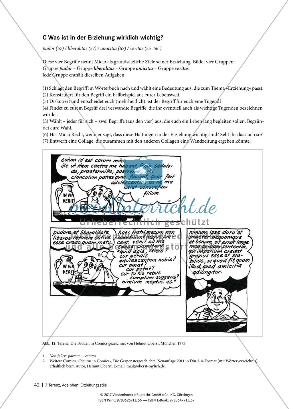 Interpretieren von Texten – Terenz, Adelphen: Erziehungsstile Preview 5