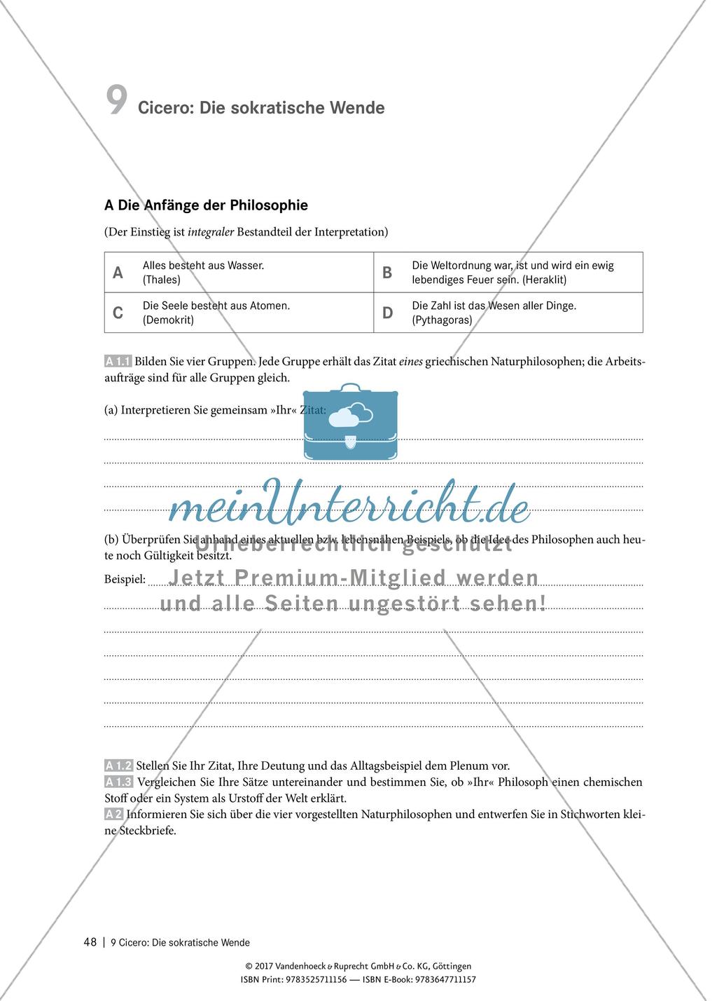 Interpretieren von Texten - Cicero: Die sokratische Wende Preview 1