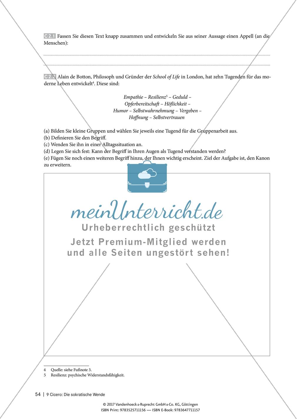 Interpretieren von Texten - Cicero: Die sokratische Wende Preview 7