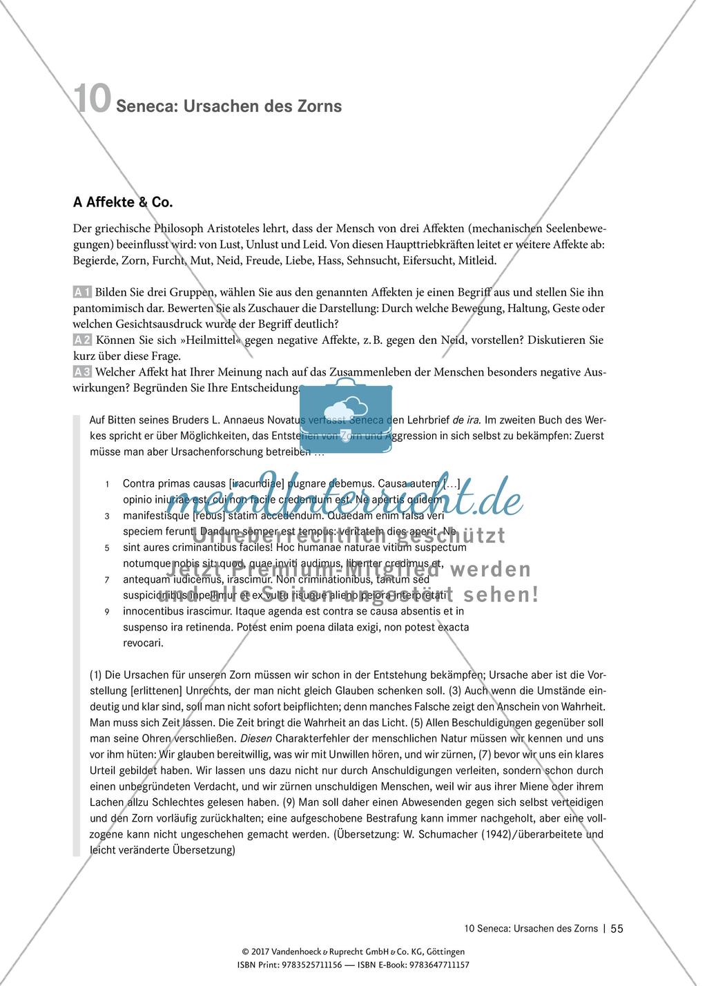 Interpretieren von Texten – Seneca: Ursachen des Zorns Preview 1
