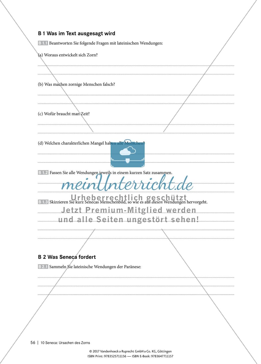 Interpretieren von Texten – Seneca: Ursachen des Zorns Preview 2