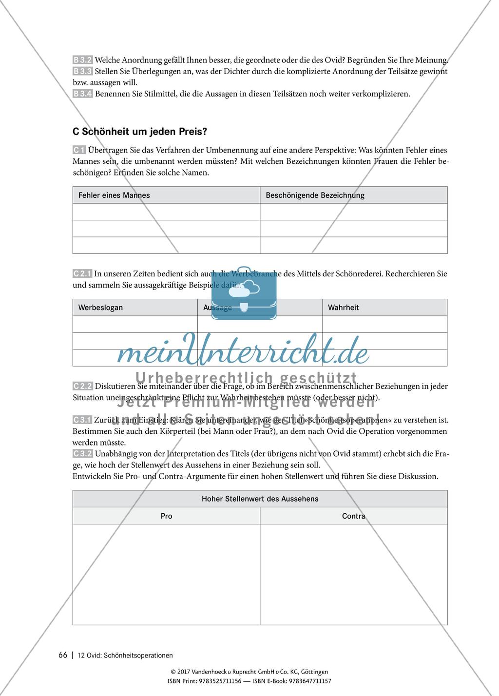Interpretieren von Texten – Ovid: Schönheitsoperationen Preview 4