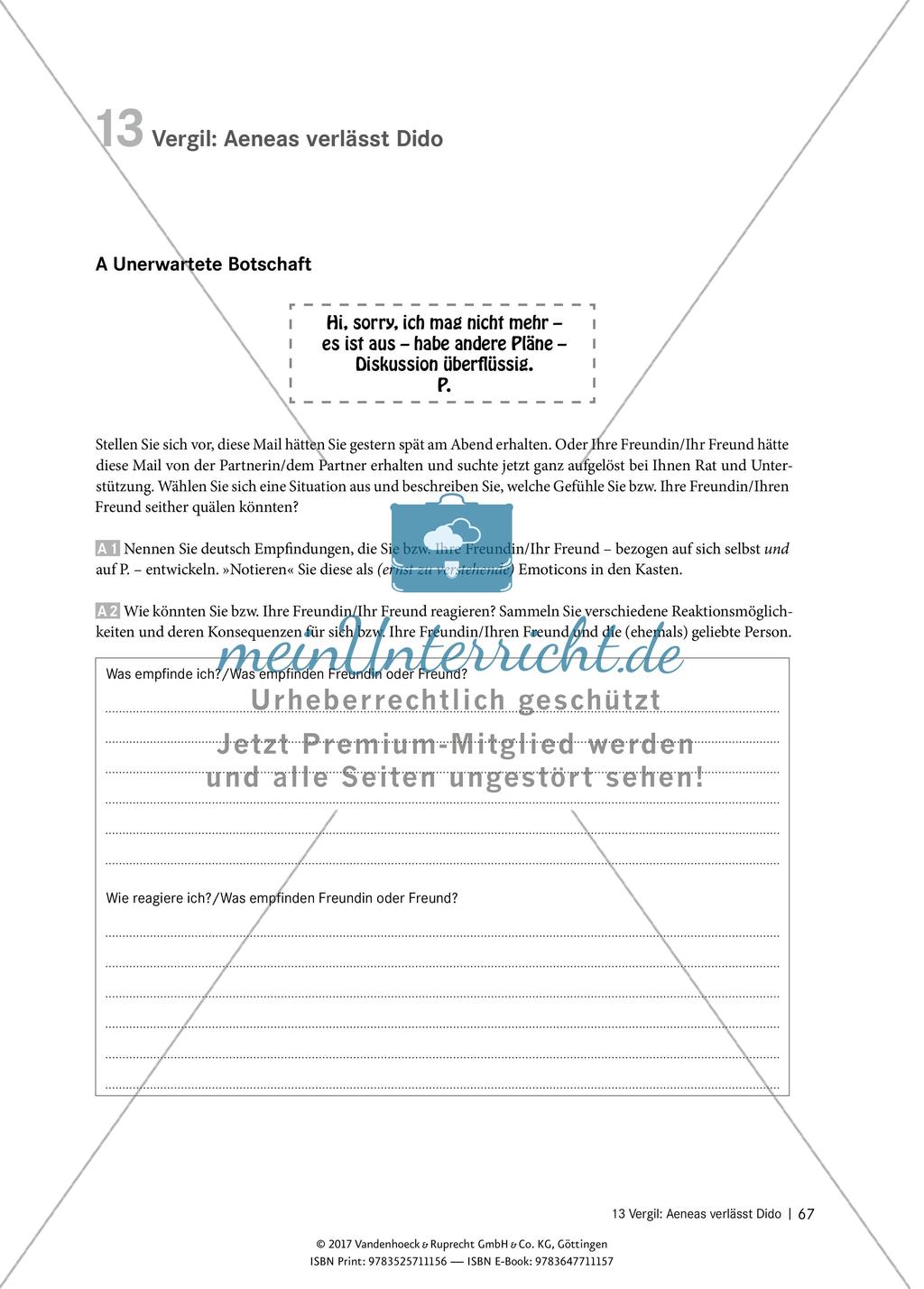 Interpretieren von Texten – Vergil: Aeneas verlässt Dido Preview 1