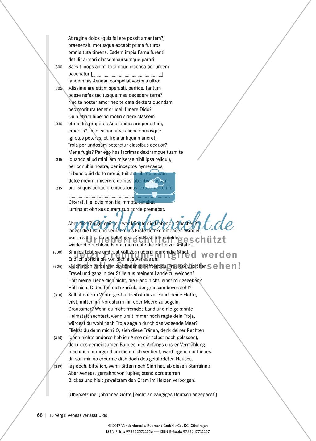 Interpretieren von Texten – Vergil: Aeneas verlässt Dido Preview 2