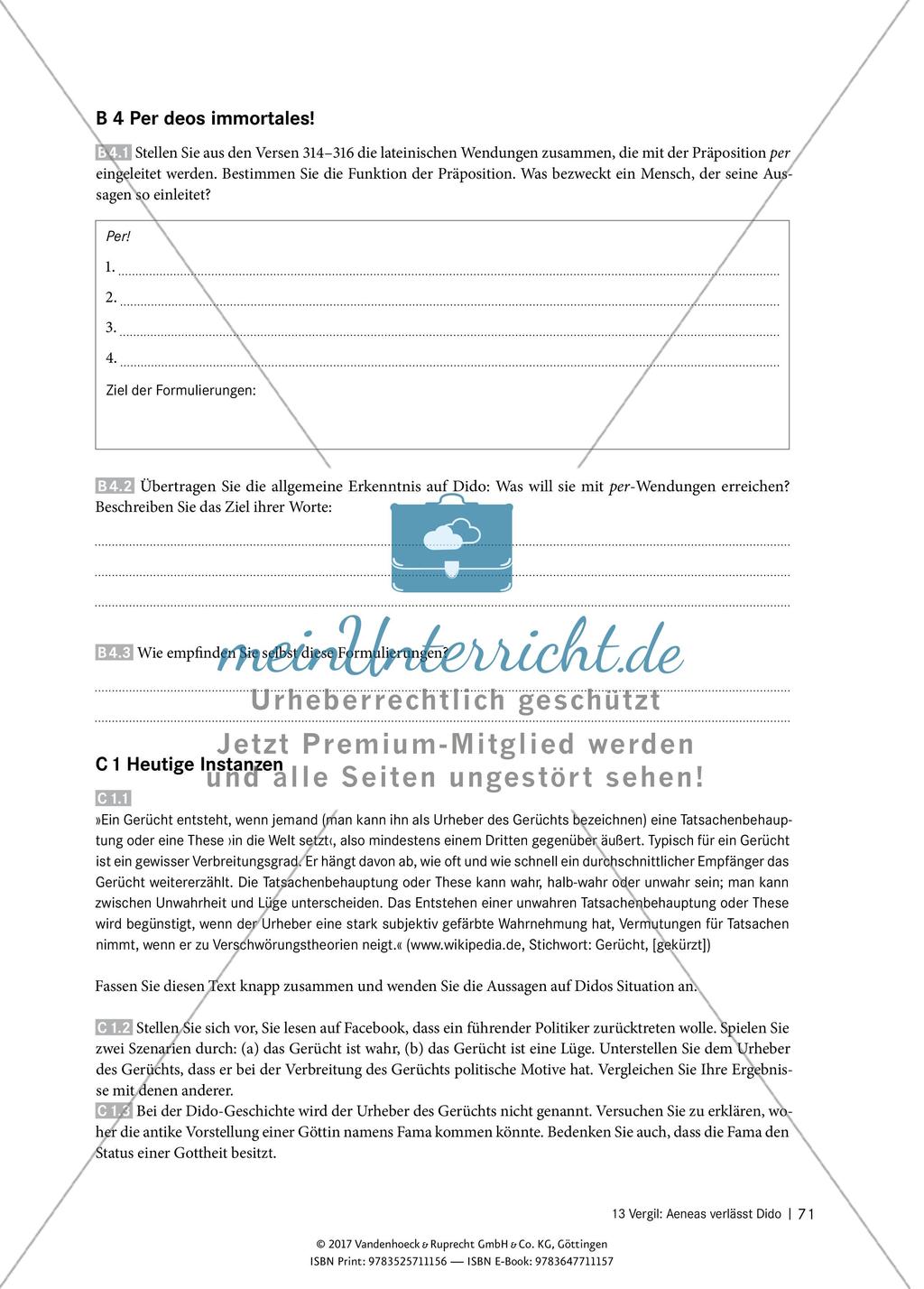 Interpretieren von Texten – Vergil: Aeneas verlässt Dido Preview 5