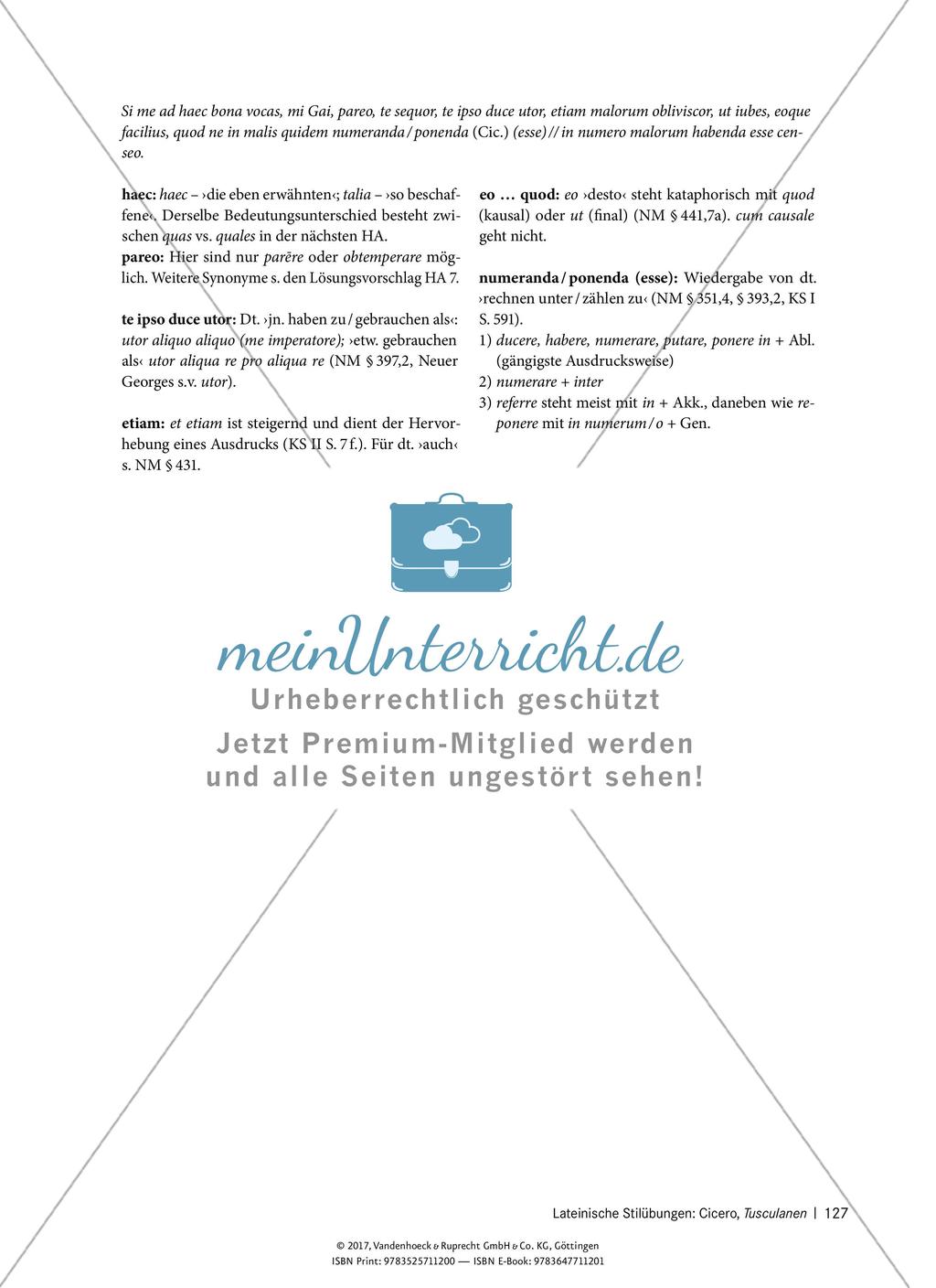 Lateinische Stilübungen: Cicero, Tusculanen Preview 17