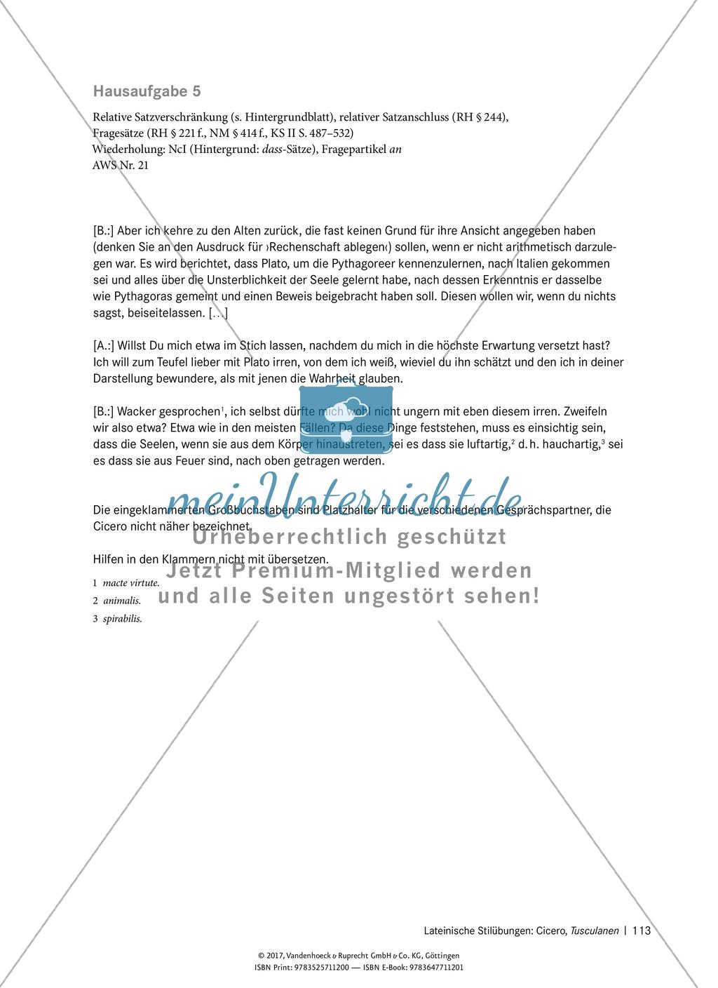 Lateinische Stilübungen: Cicero, Tusculanen Preview 3