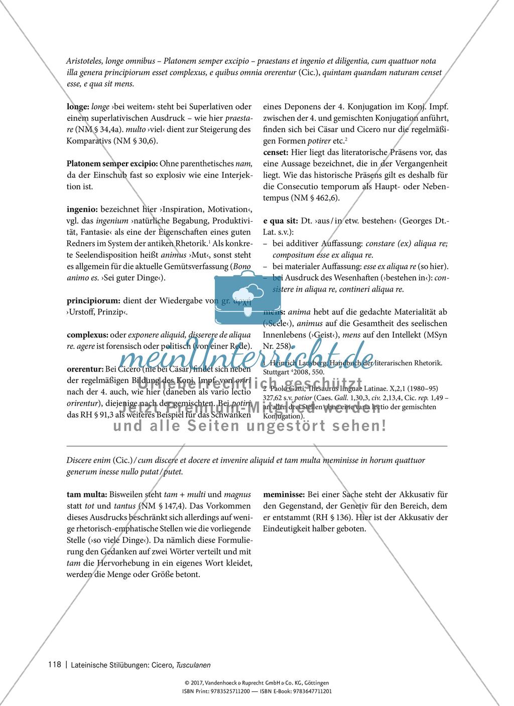 Lateinische Stilübungen: Cicero, Tusculanen Preview 8