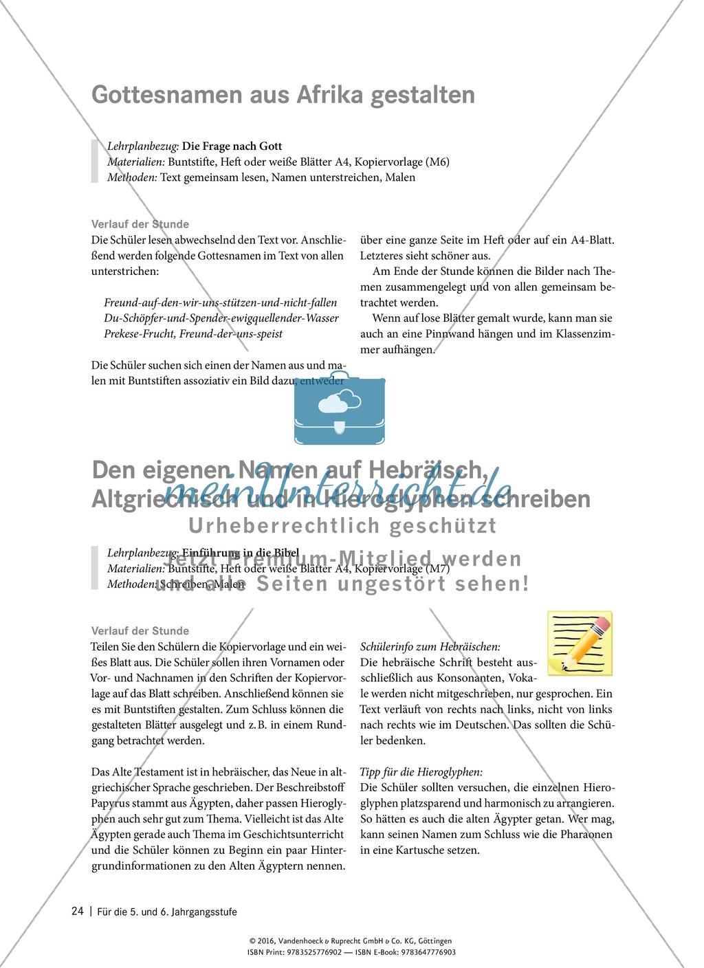 Vertretungsstunden: Klasse 5 und 6 Preview 1
