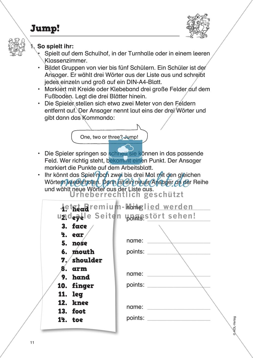 Vokabelspiele - Schwierigkeitsstufe 1 Preview 13