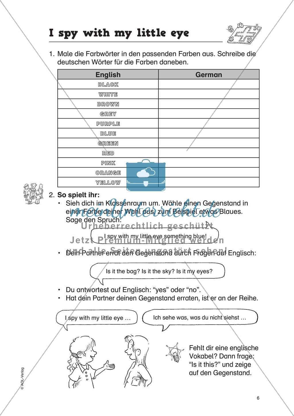 Vokabelspiele - Schwierigkeitsstufe 1 Preview 8