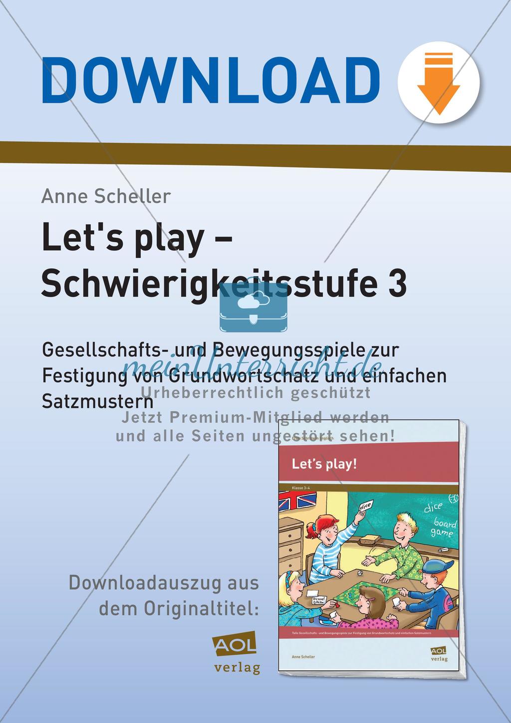 Vokabelspiele - Schwierigkeitsstufe 3 Preview 1