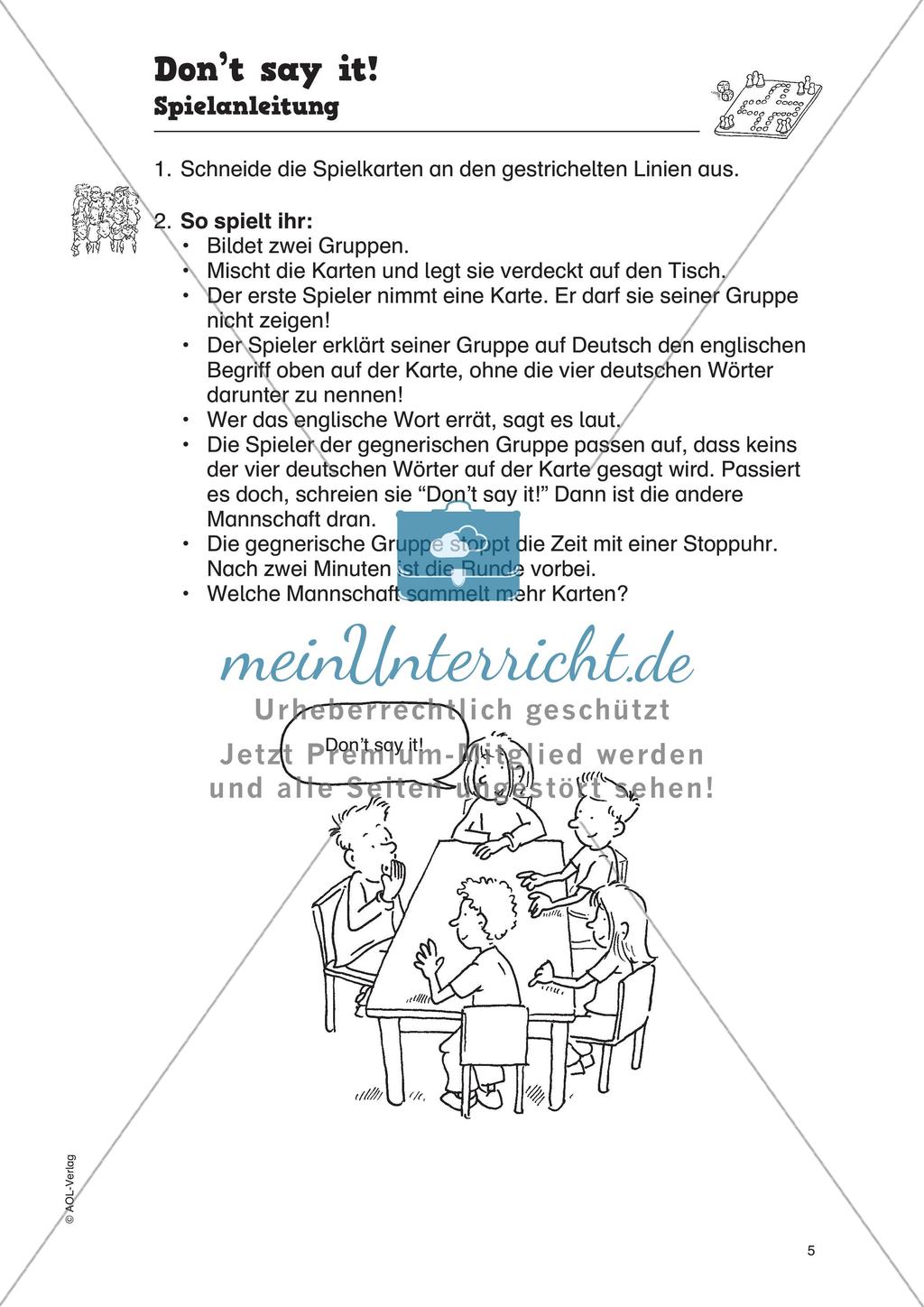 Vokabelspiele - Schwierigkeitsstufe 3 Preview 7