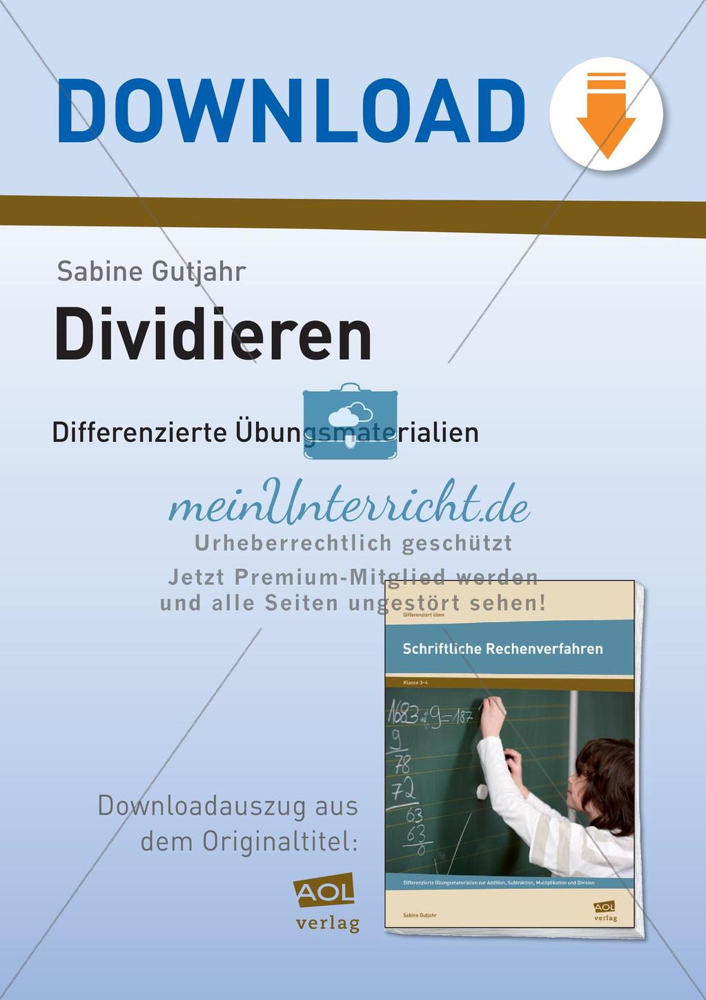 Dividieren: Differenzierte Übungsmaterialien Preview 1