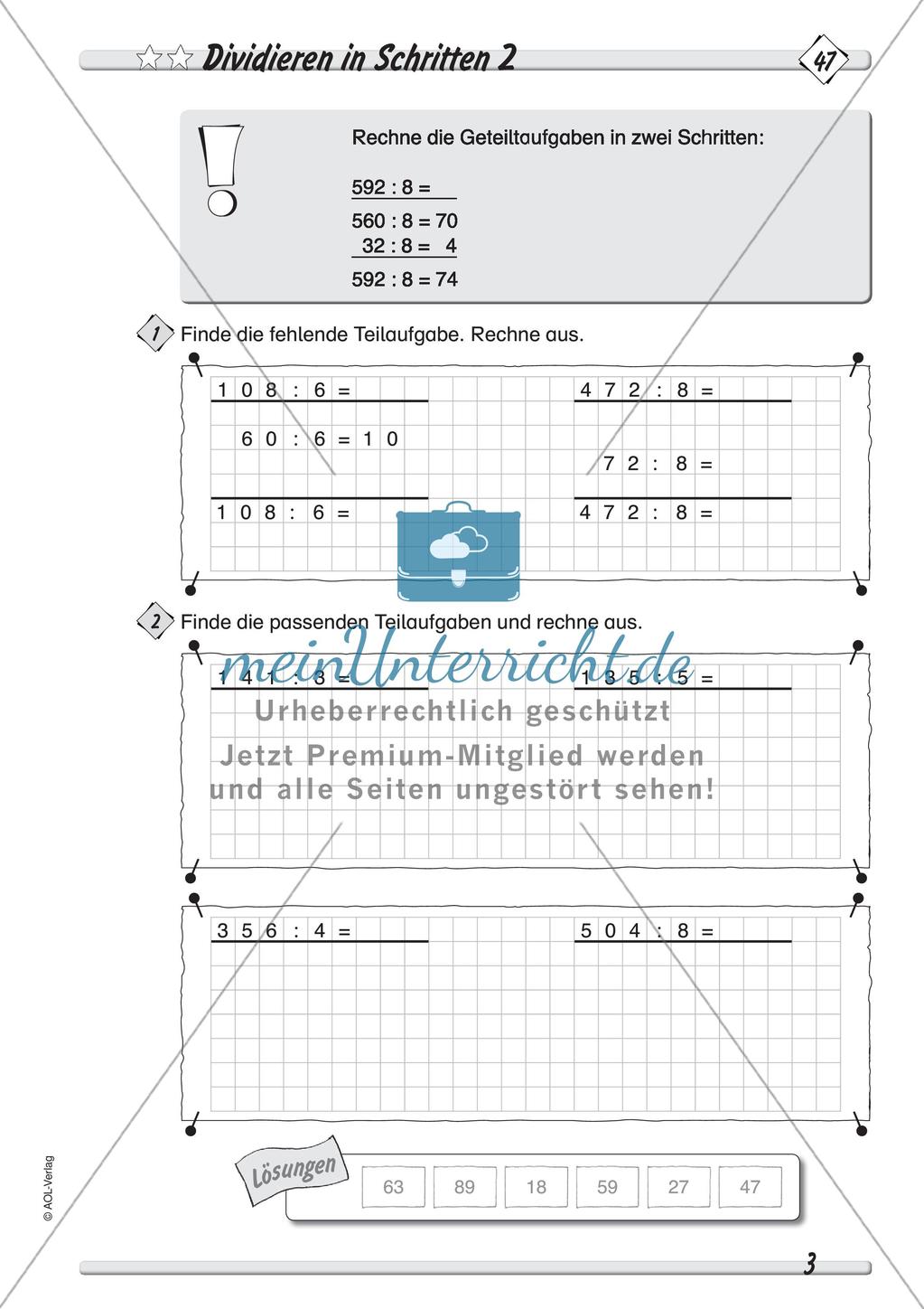 Dividieren: Differenzierte Übungsmaterialien Preview 5