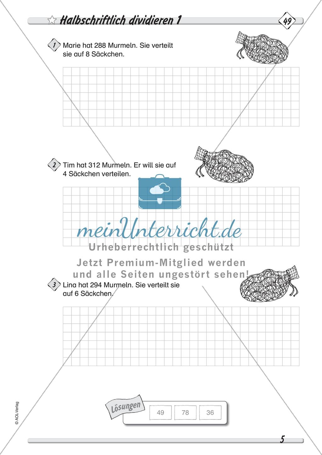 Dividieren: Differenzierte Übungsmaterialien Preview 7