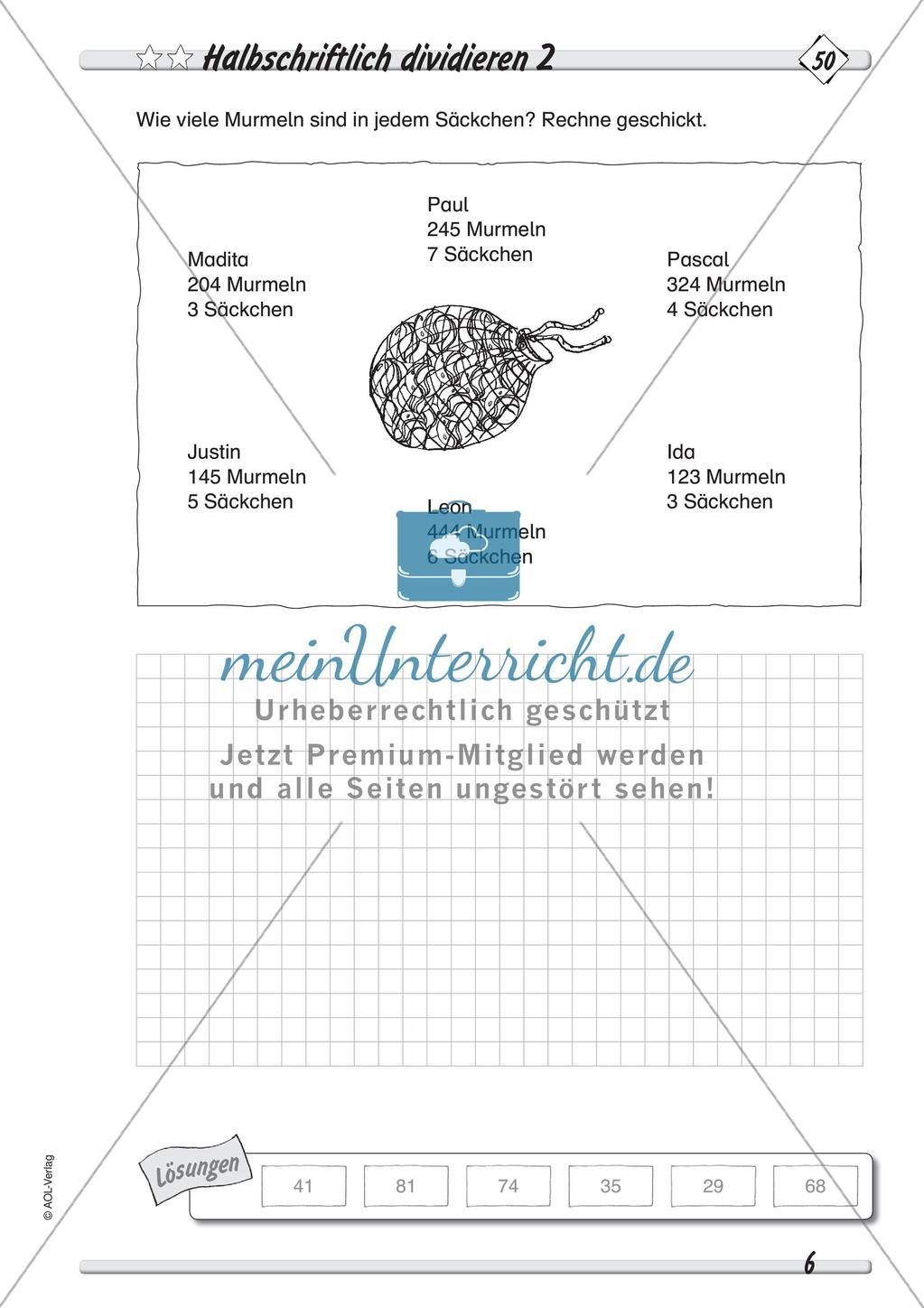 Dividieren: Differenzierte Übungsmaterialien Preview 8