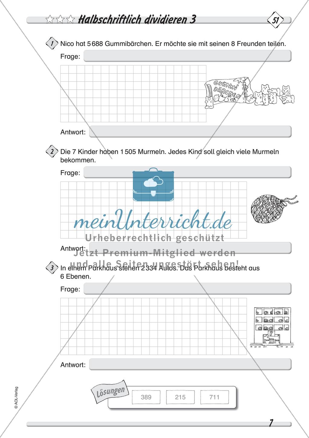 Dividieren: Differenzierte Übungsmaterialien Preview 9