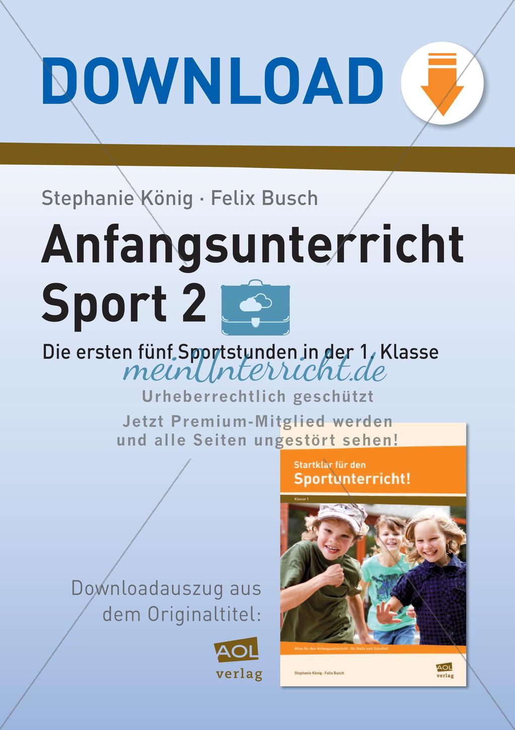 Erste Sportstunden im Anfangsunterricht Preview 1