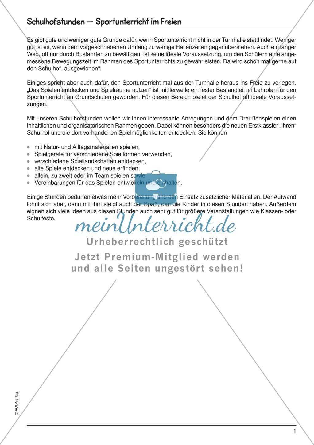 Bewegungsspiele auf dem Schulhof Preview 3