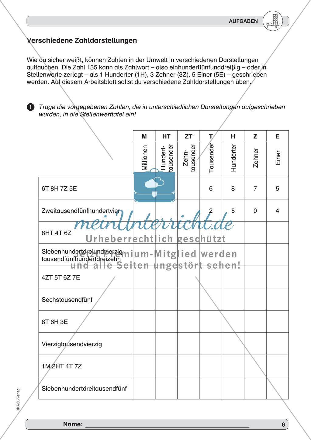 Training Grundfähigkeiten: Zahlenraum 1 Preview 8