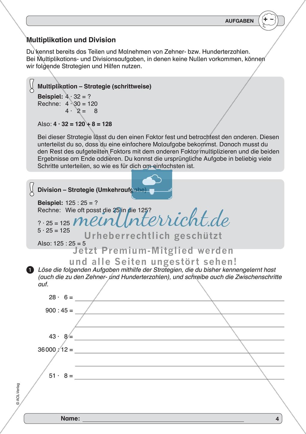 Training Grundfähigkeiten: Kopfrechnen 2 Preview 6