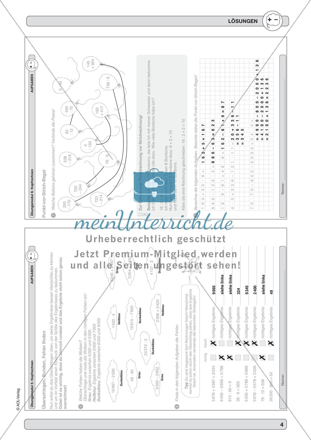 Training Grundfähigkeiten: Kopfrechnen 3 Preview 6