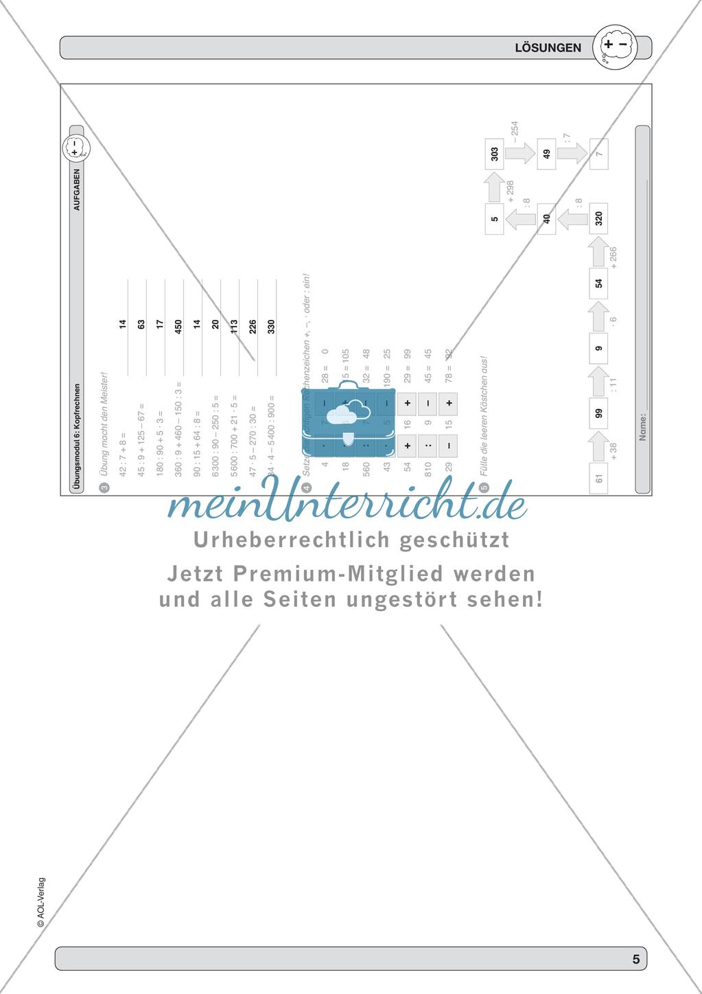 Training Grundfähigkeiten: Kopfrechnen 3 Preview 7