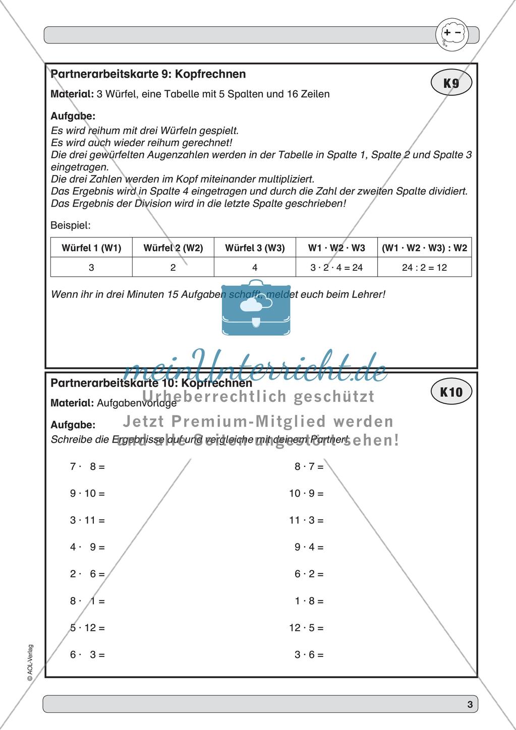 Training Grundfähigkeiten: Kopfrechnen 4 Preview 5