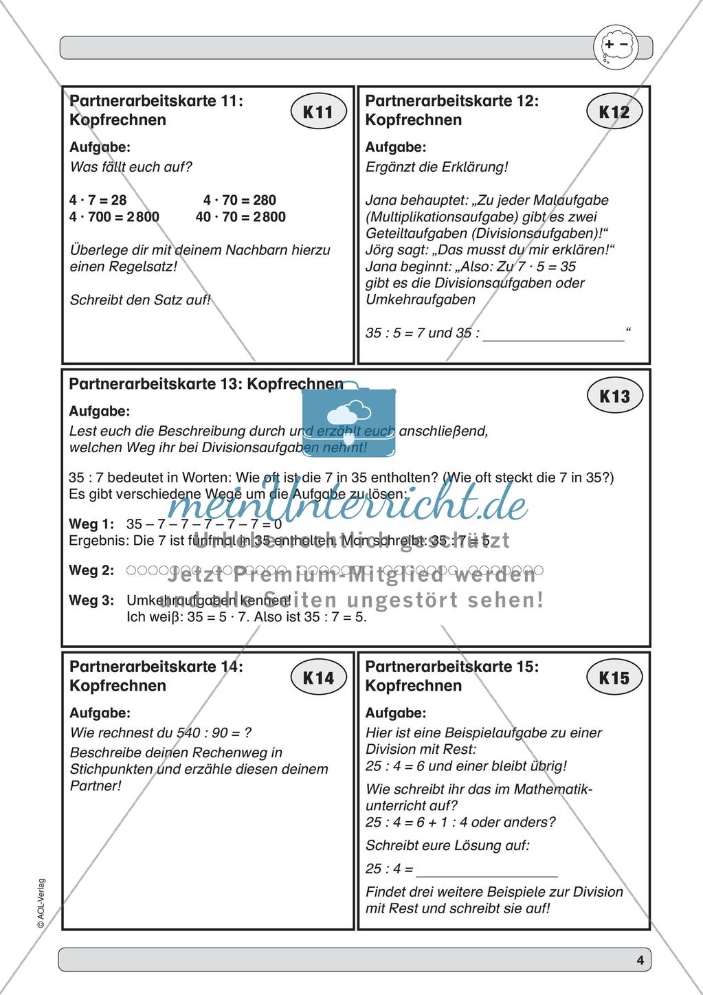 Training Grundfähigkeiten: Kopfrechnen 4 Preview 6