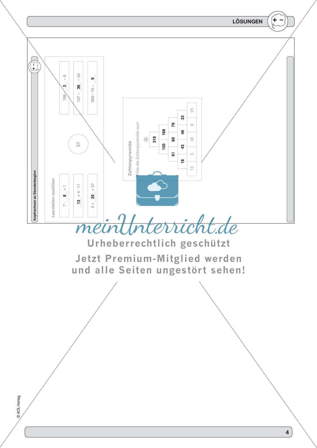 Training Grundfähigkeiten: Kopfrechnen 5 Preview 6