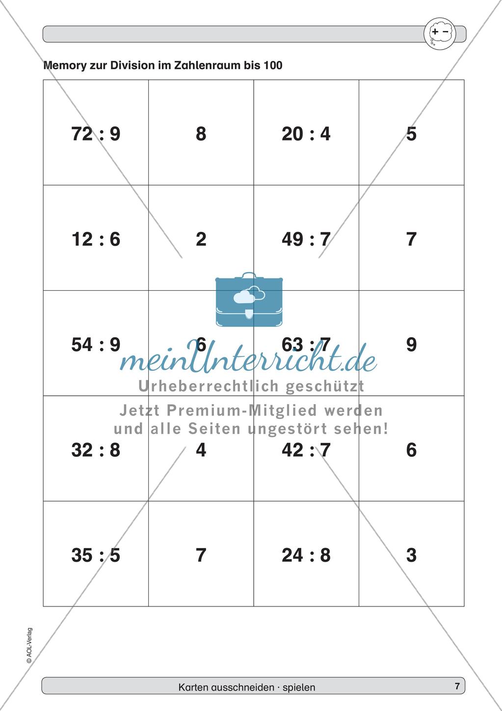Training Grundfähigkeiten: Spiele zu Grundrechenarten Preview 9