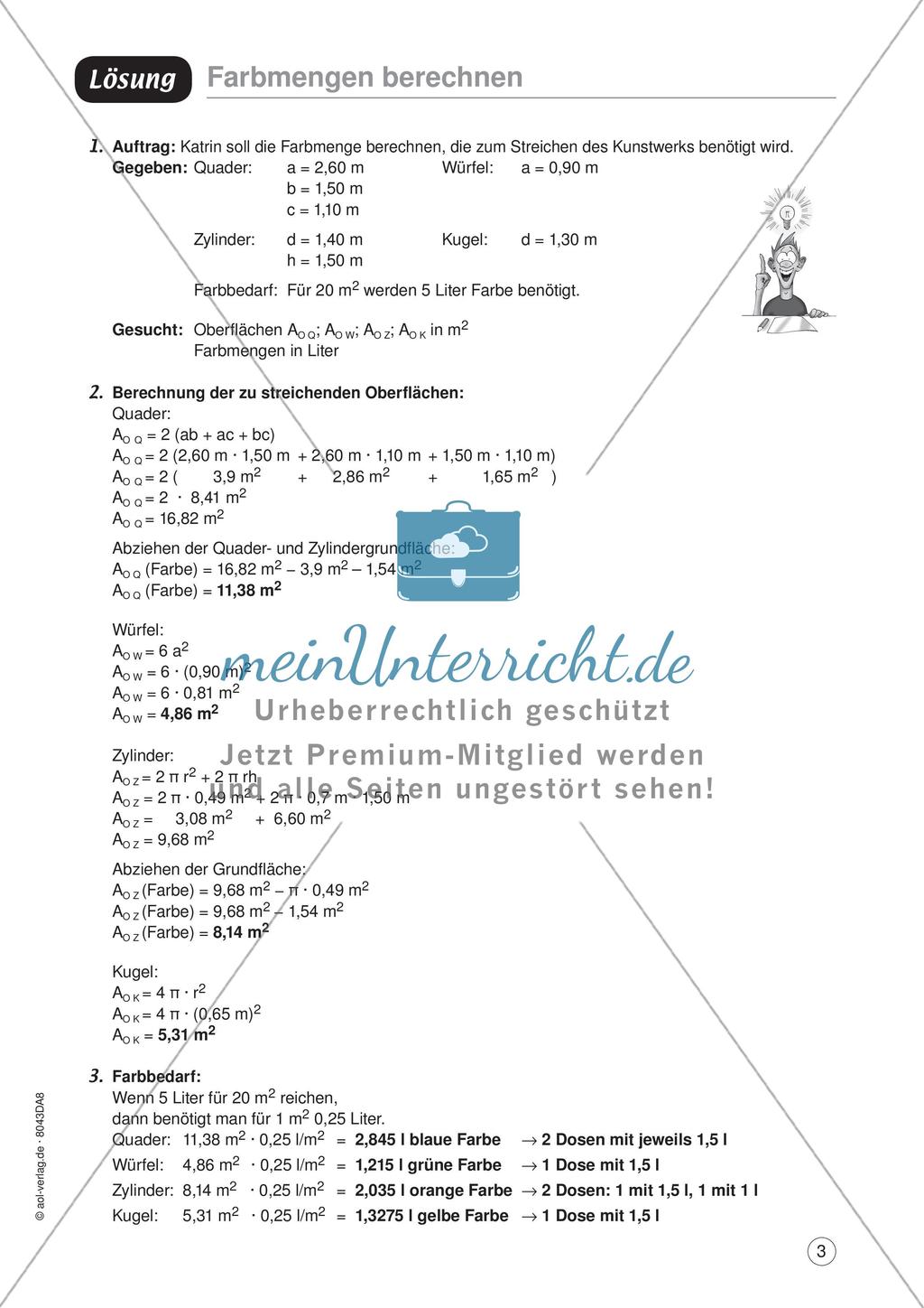 Mathe-Aufgaben aus dem Alltag: Farbmengen berechnen Preview 5